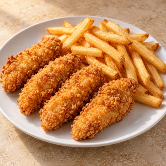 Chicken Tenders and Fries.
