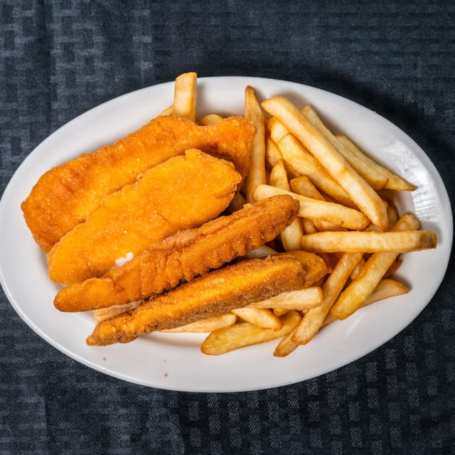 Chicken Tenders and Fries.